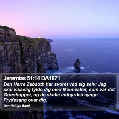 Jeremias 51:14 DA1871 Bible Verse Image