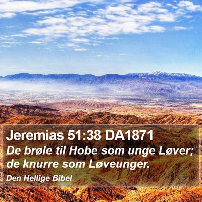 Jeremias 51:38 DA1871 Bible Verse Image