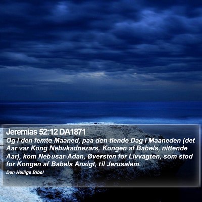 Jeremias 52:12 DA1871 Bible Verse Image