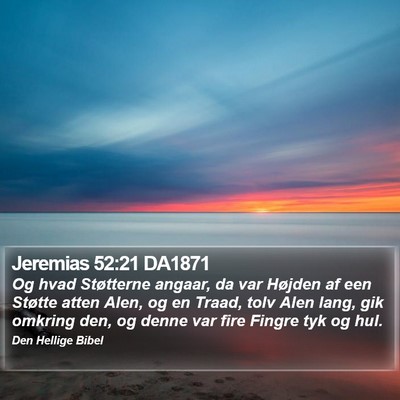 Jeremias 52:21 DA1871 Bible Verse Image