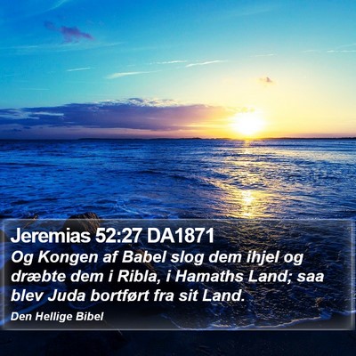 Jeremias 52:27 DA1871 Bible Verse Image
