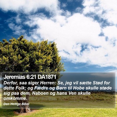 Jeremias 6:21 DA1871 Bible Verse Image