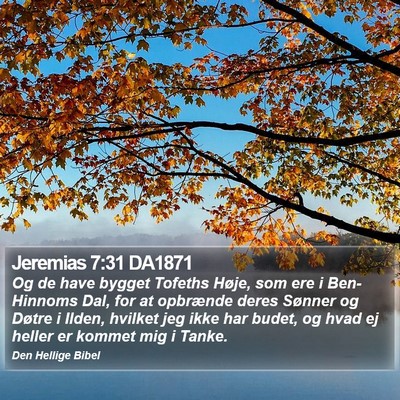 Jeremias 7:31 DA1871 Bible Verse Image