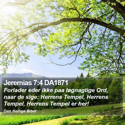 Jeremias 7:4 DA1871 Bible Verse Image