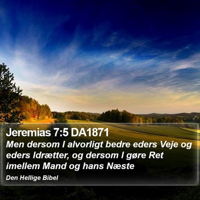Jeremias 7:5 DA1871 Bible Verse Image