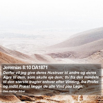 Jeremias 8:10 DA1871 Bible Verse Image