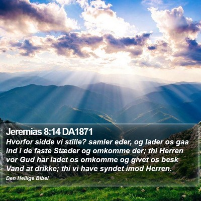 Jeremias 8:14 DA1871 Bible Verse Image