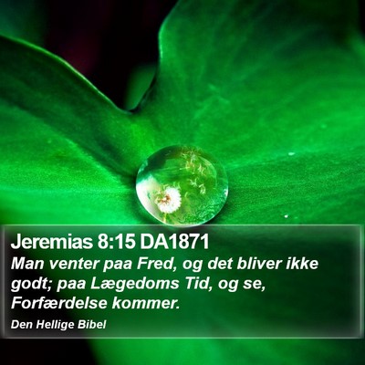Jeremias 8:15 DA1871 Bible Verse Image