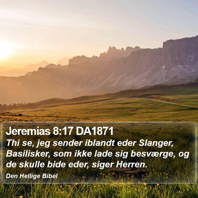 Jeremias 8:17 DA1871 Bible Verse Image