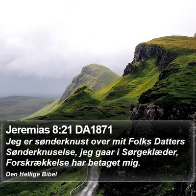 Jeremias 8:21 DA1871 Bible Verse Image