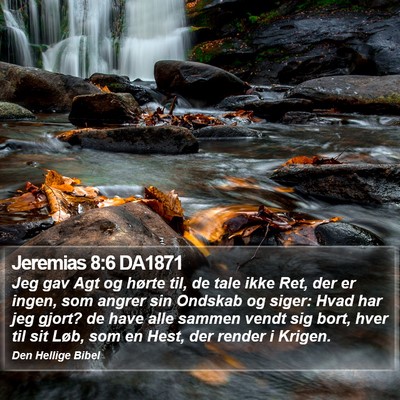 Jeremias 8:6 DA1871 Bible Verse Image