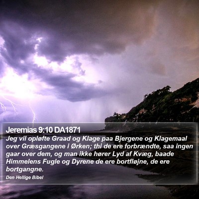 Jeremias 9:10 DA1871 Bible Verse Image