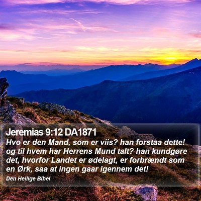 Jeremias 9:12 DA1871 Bible Verse Image