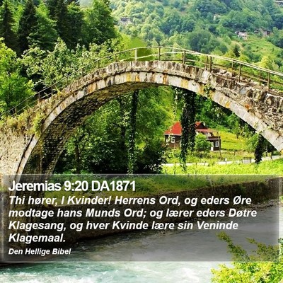 Jeremias 9:20 DA1871 Bible Verse Image
