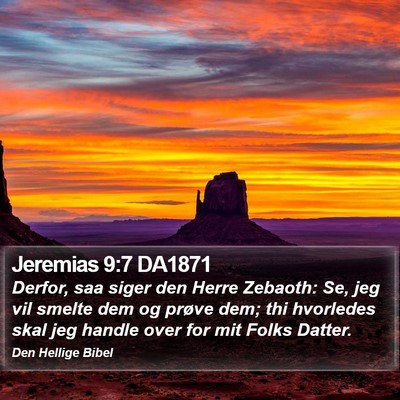 Jeremias 9:7 DA1871 Bible Verse Image