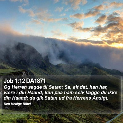 Job 1:12 DA1871 Bible Verse Image