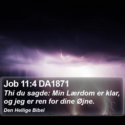Job 11:4 DA1871 Bible Verse Image
