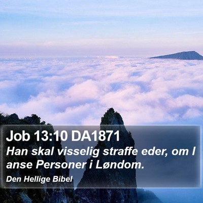 Job 13:10 DA1871 Bible Verse Image