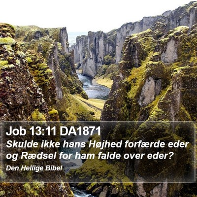 Job 13:11 DA1871 Bible Verse Image