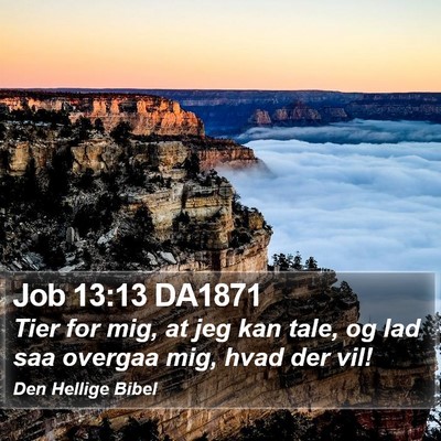 Job 13:13 DA1871 Bible Verse Image