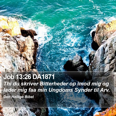 Job 13:26 DA1871 Bible Verse Image
