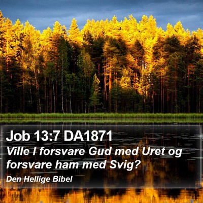 Job 13:7 DA1871 Bible Verse Image