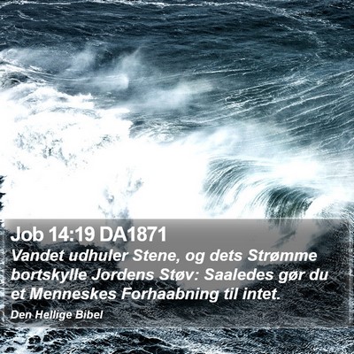 Job 14:19 DA1871 Bible Verse Image