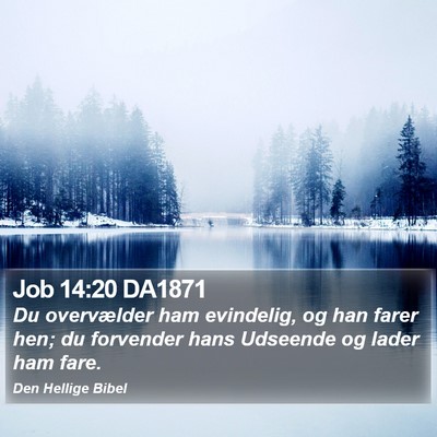 Job 14:20 DA1871 Bible Verse Image