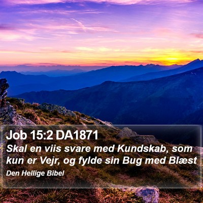 Job 15:2 DA1871 Bible Verse Image