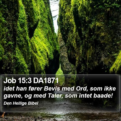 Job 15:3 DA1871 Bible Verse Image