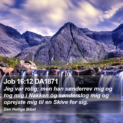 Job 16:12 DA1871 Bible Verse Image