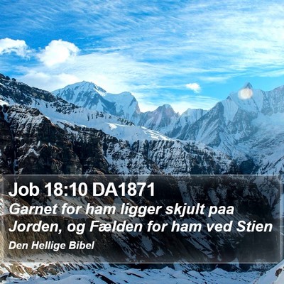 Job 18:10 DA1871 Bible Verse Image