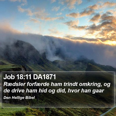 Job 18:11 DA1871 Bible Verse Image