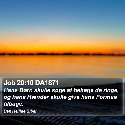 Job 20:10 DA1871 Bible Verse Image