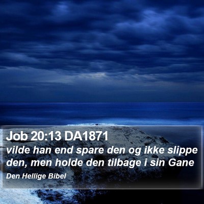 Job 20:13 DA1871 Bible Verse Image