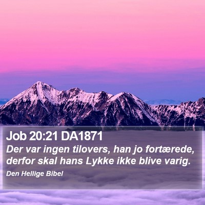 Job 20:21 DA1871 Bible Verse Image