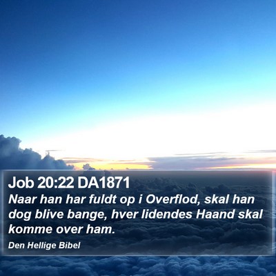 Job 20:22 DA1871 Bible Verse Image
