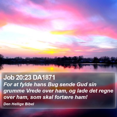 Job 20:23 DA1871 Bible Verse Image