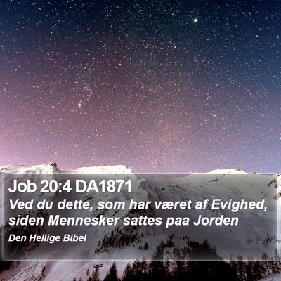 Job 20:4 DA1871 Bible Verse Image