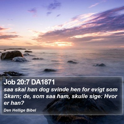 Job 20:7 DA1871 Bible Verse Image