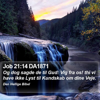 Job 21:14 DA1871 Bible Verse Image