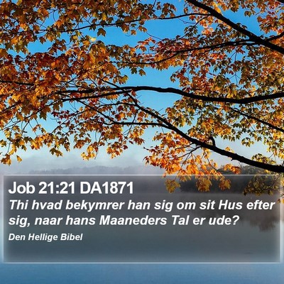 Job 21:21 DA1871 Bible Verse Image