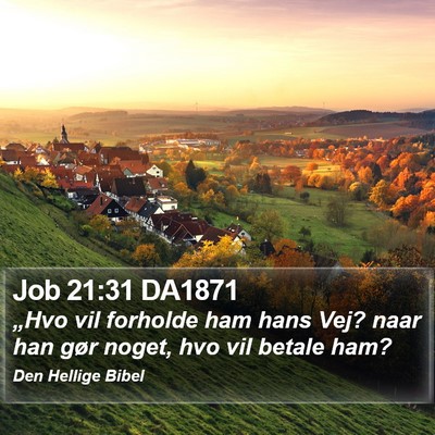 Job 21:31 DA1871 Bible Verse Image