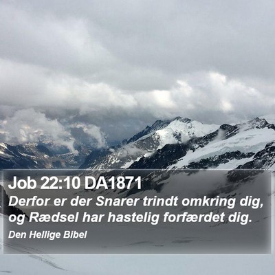 Job 22:10 DA1871 Bible Verse Image