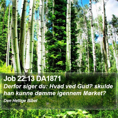 Job 22:13 DA1871 Bible Verse Image
