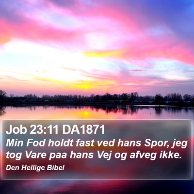 Job 23:11 DA1871 Bible Verse Image