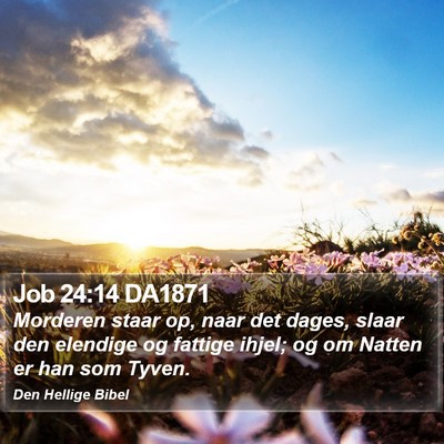 Job 24:14 DA1871 Bible Verse Image