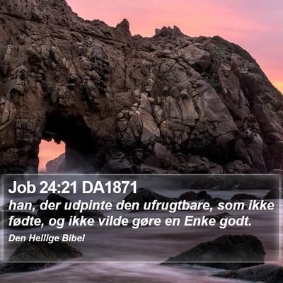 Job 24:21 DA1871 Bible Verse Image