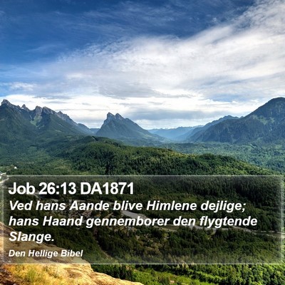 Job 26:13 DA1871 Bible Verse Image
