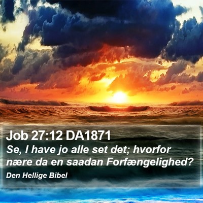 Job 27:12 DA1871 Bible Verse Image